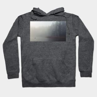 Foggy lake and forest Hoodie